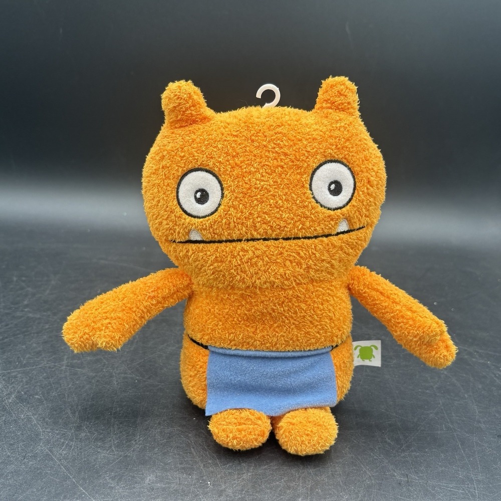 Hasbro Ugly Doll Orange Wage the Helper Blue Apron Plush Stuffed Toy 9"